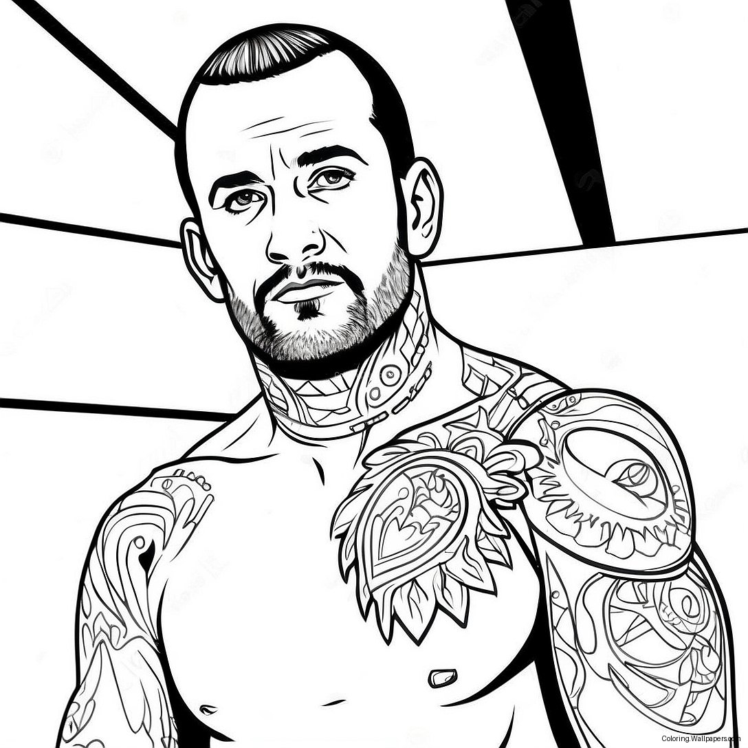 Kleurplaat Van Cm Punk 35103