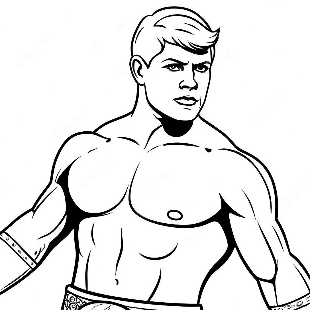 Cody Rhodes In Dramatischer Pose Ausmalbild 7247