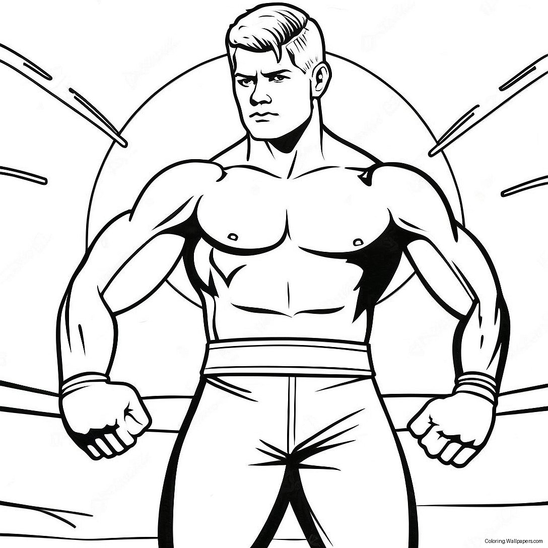 Cody Rhodes In Dramatic Pose Coloring Page (9111-7248)