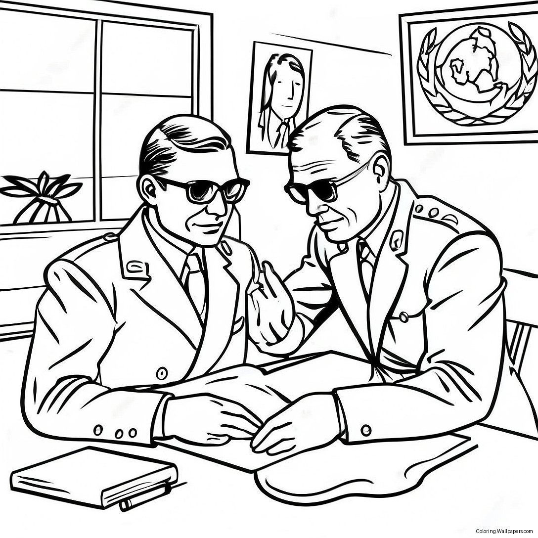 Cold War Spy Activities Coloring Page (58644-46403)