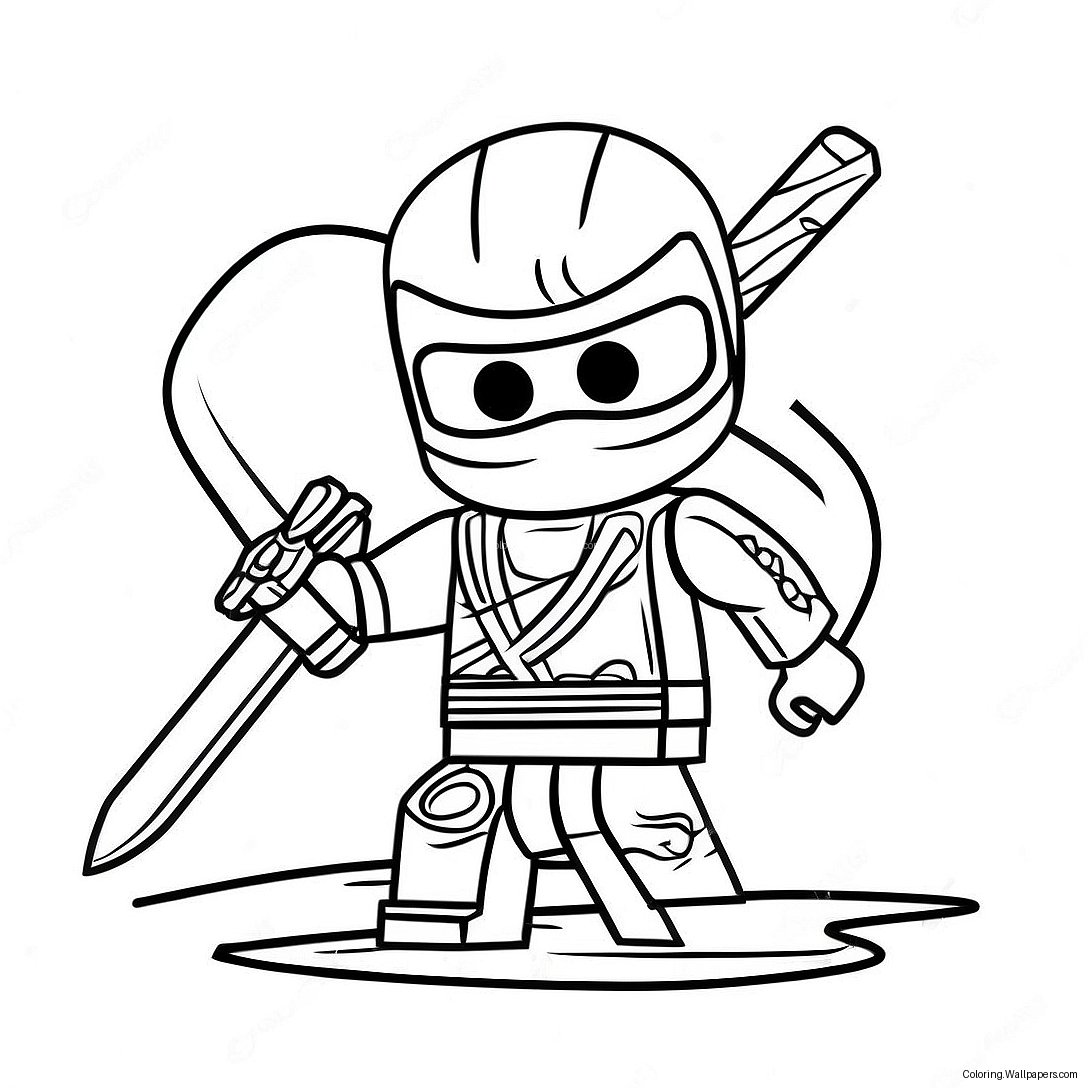 Cole Ninjago In Action Coloring Page 26526