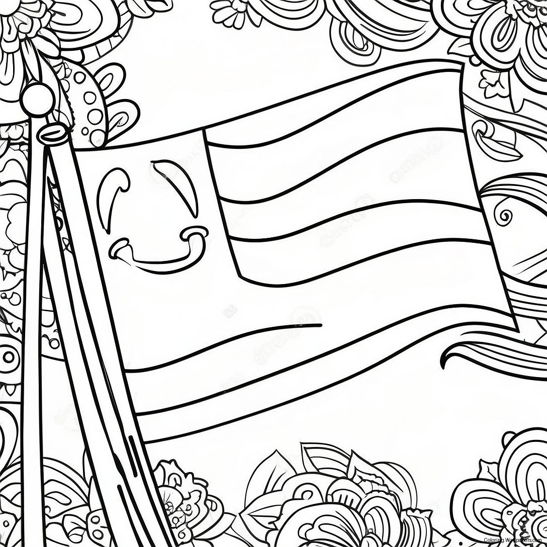 Colombia Flag Coloring Page 13876