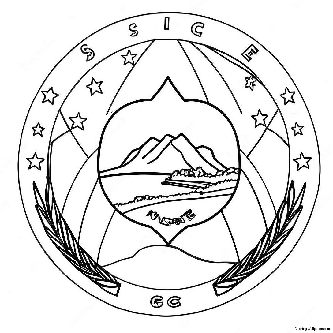 Colorado State Flag Coloring Page 50808