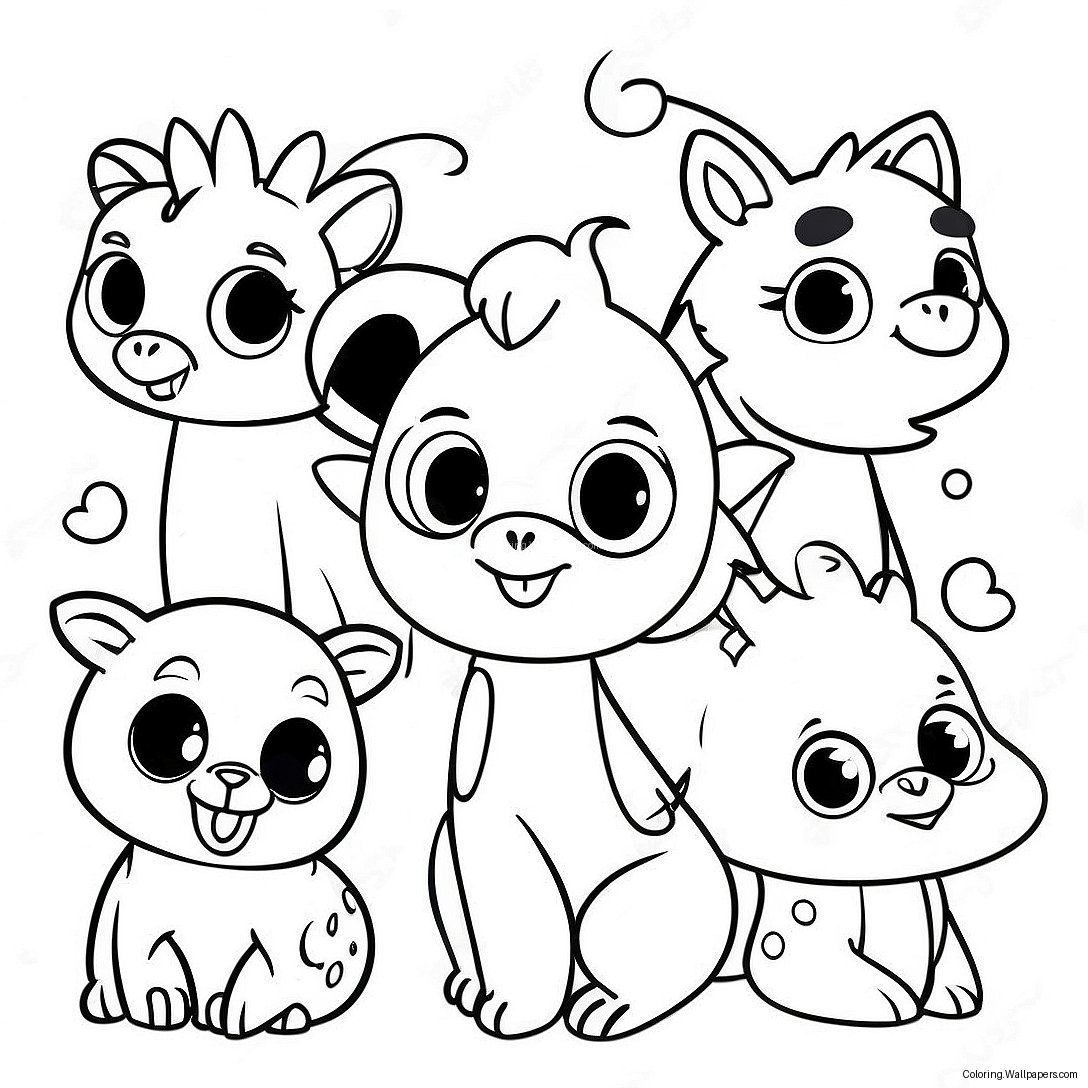 Colorful 3 Marker Challenge Animals Coloring Page 4548