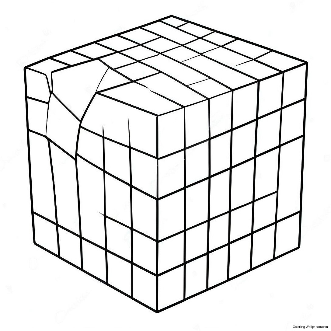 Colorful 3d Cube Coloring Page 28509