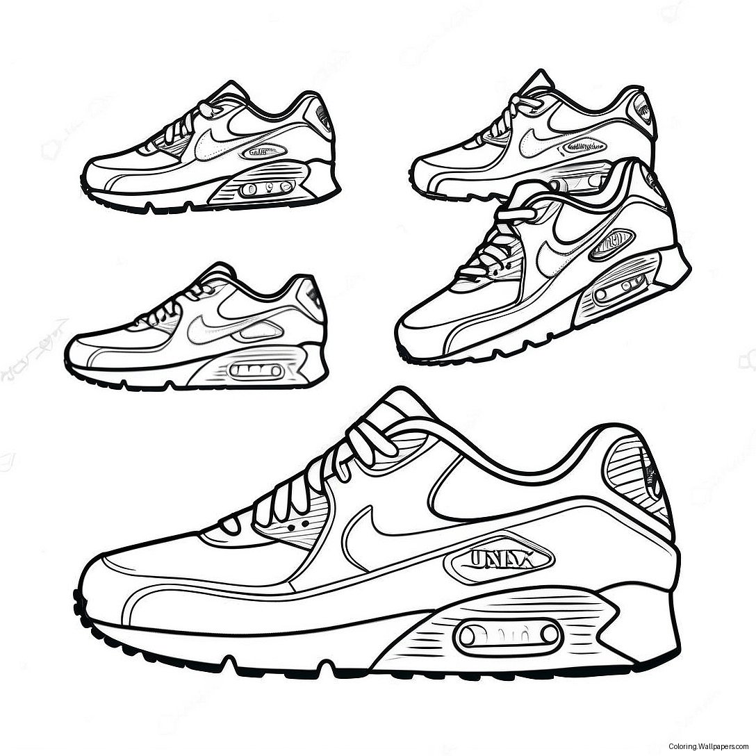 Kleurige Air Max Schoenen Kleurplaat 22079