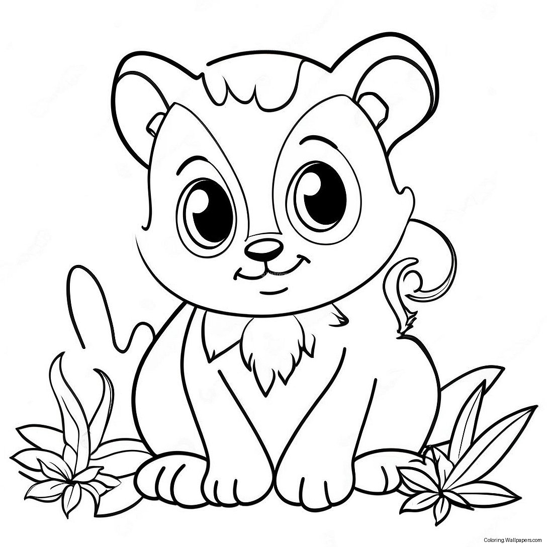 Colorful Animal Themed Coloring Page 20927