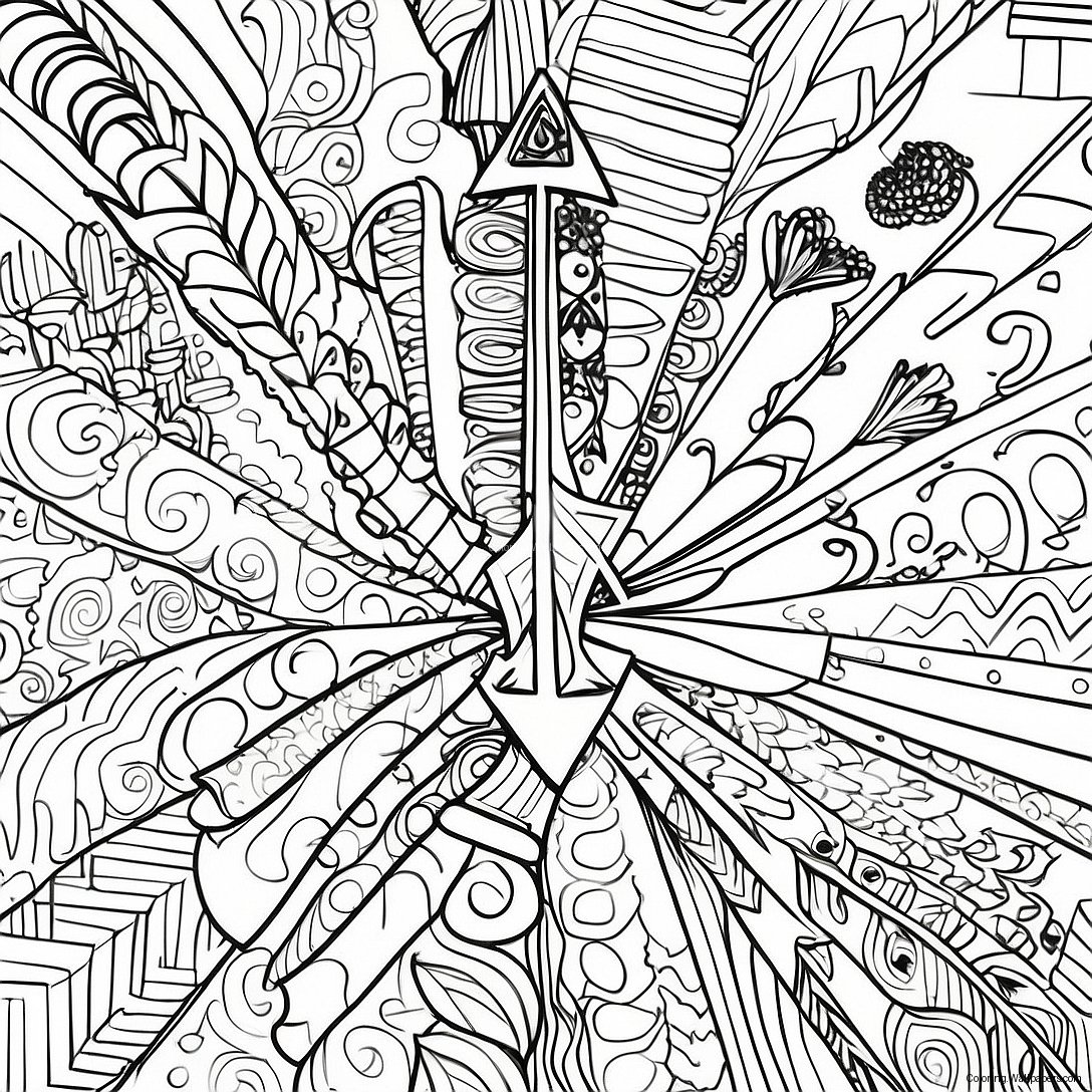 Colorful Arrow Patterns Coloring Page 26177