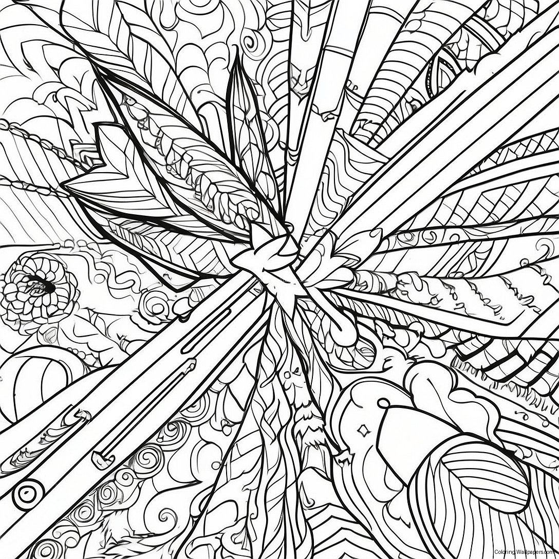 Colorful Arrow Patterns Coloring Page 26179