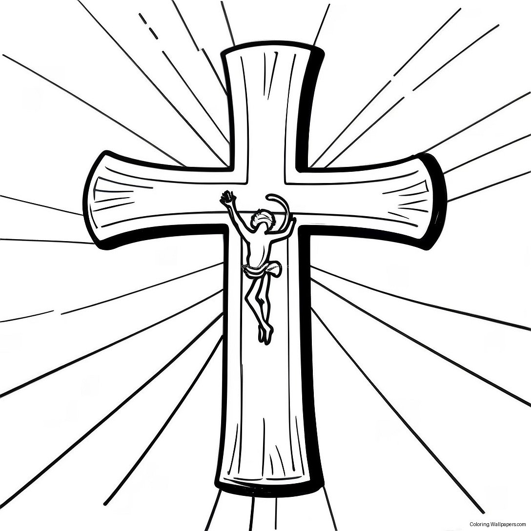 Colorful Ash Wednesday Cross Coloring Page 50504