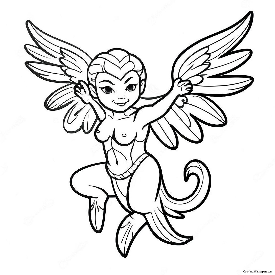 Colorful Avatar Banshee Flying Coloring Page 40076