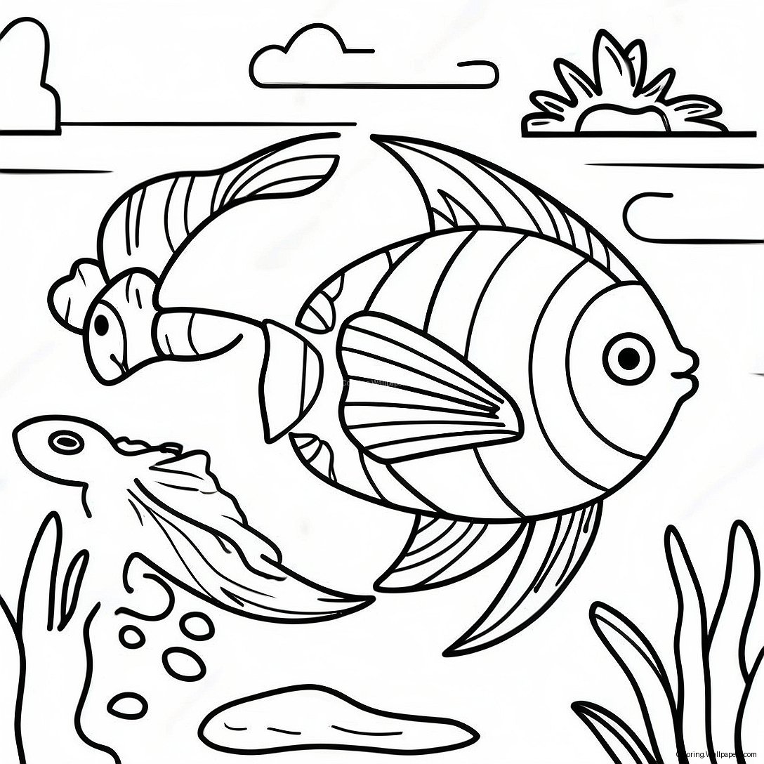 Colorful Bahamas Fish Coloring Page 54170