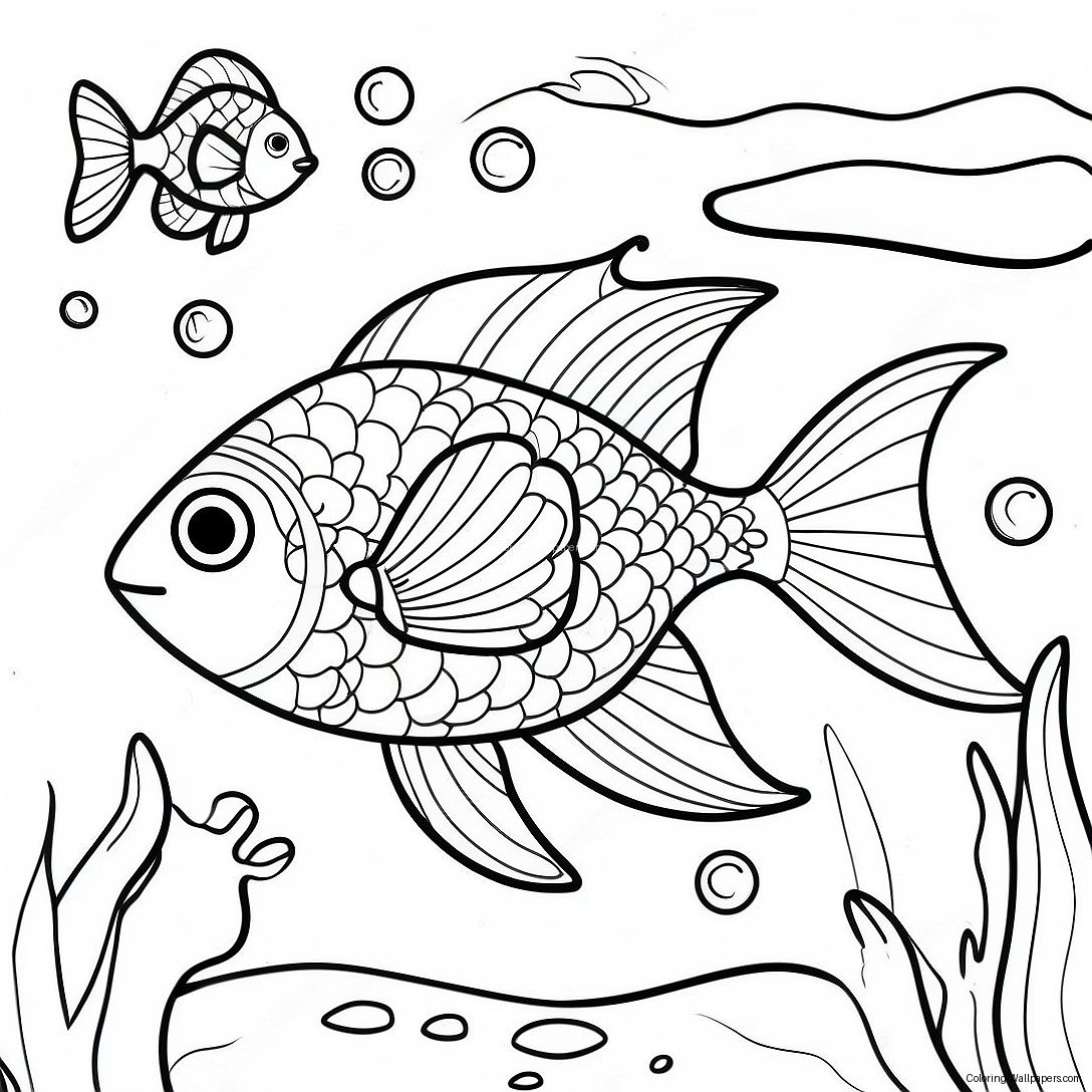 Colorful Bahamas Fish Coloring Page 54171