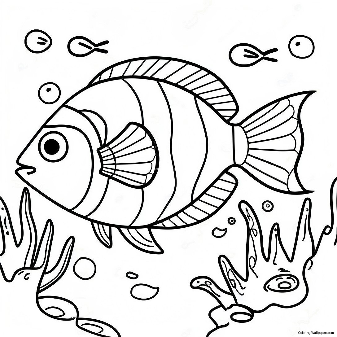 Colorful Bahamas Fish Coloring Page 54172