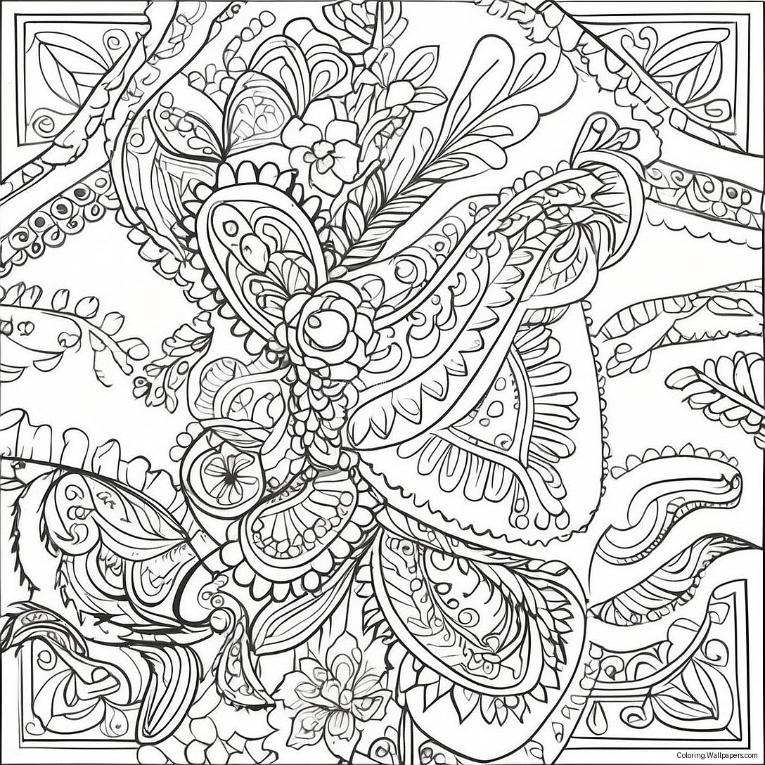 Colorful Bandana Patterns Coloring Page 47091