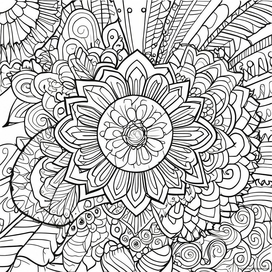 Colorful Believe In Yourself Mandala Coloring Page 56784