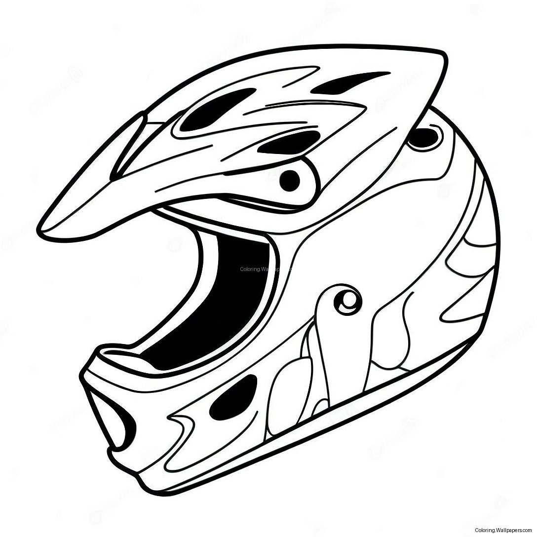 Página Para Colorear De Casco De Bicicleta Colorido 56413