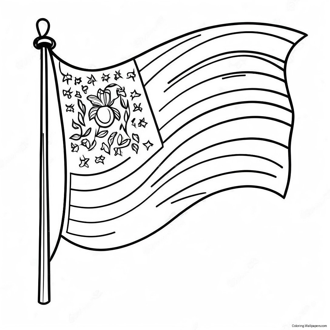 Colorful Blank Flag Template Coloring Page 24237