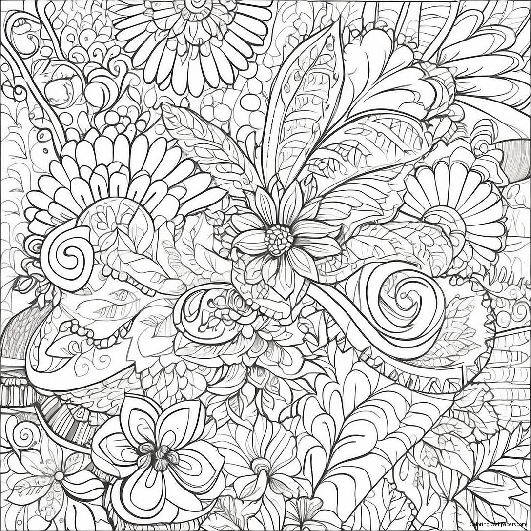 Colorful Blanket Patterns Coloring Page 30961