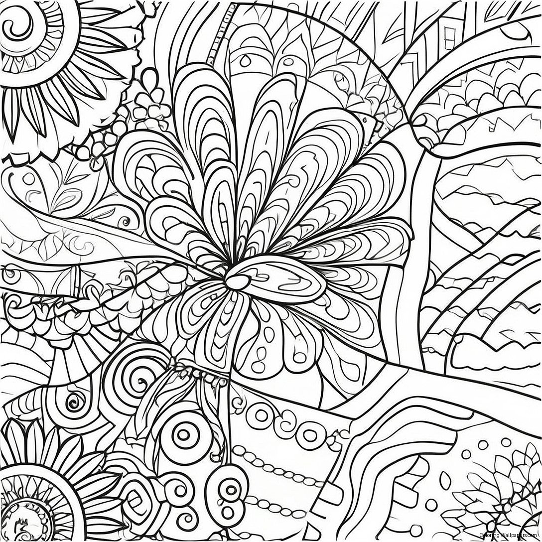 Colorful Blanket Patterns Coloring Page 30964