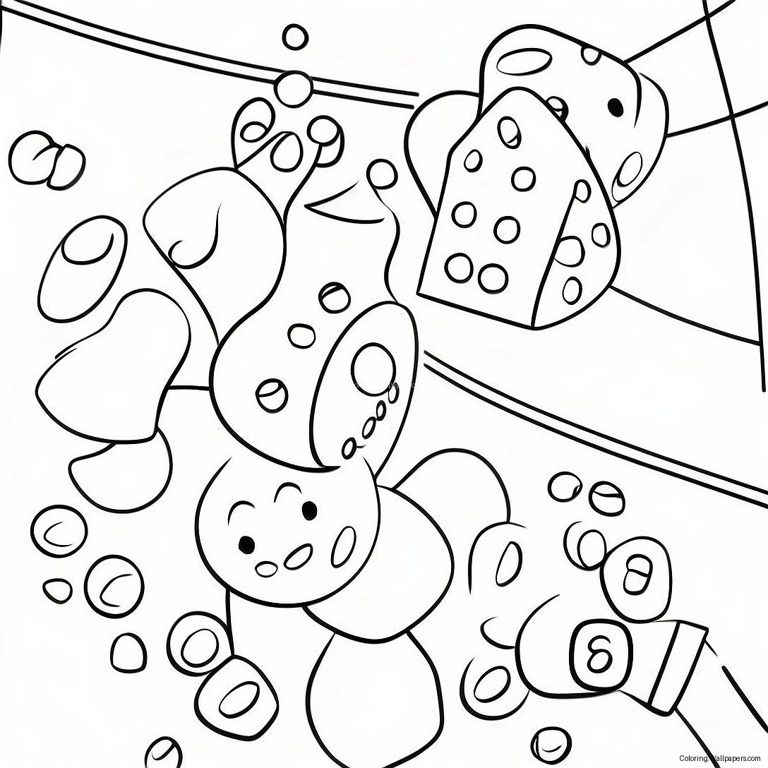 Colorful Board Game Pieces Coloring Page 30021