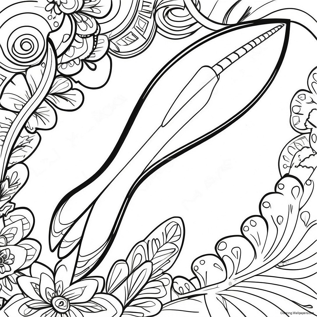 Colorful Boomerang In Flight Coloring Page 46198