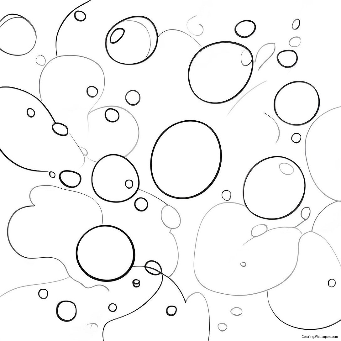 Colorful Bubbles Floating In The Sky Coloring Page 13724