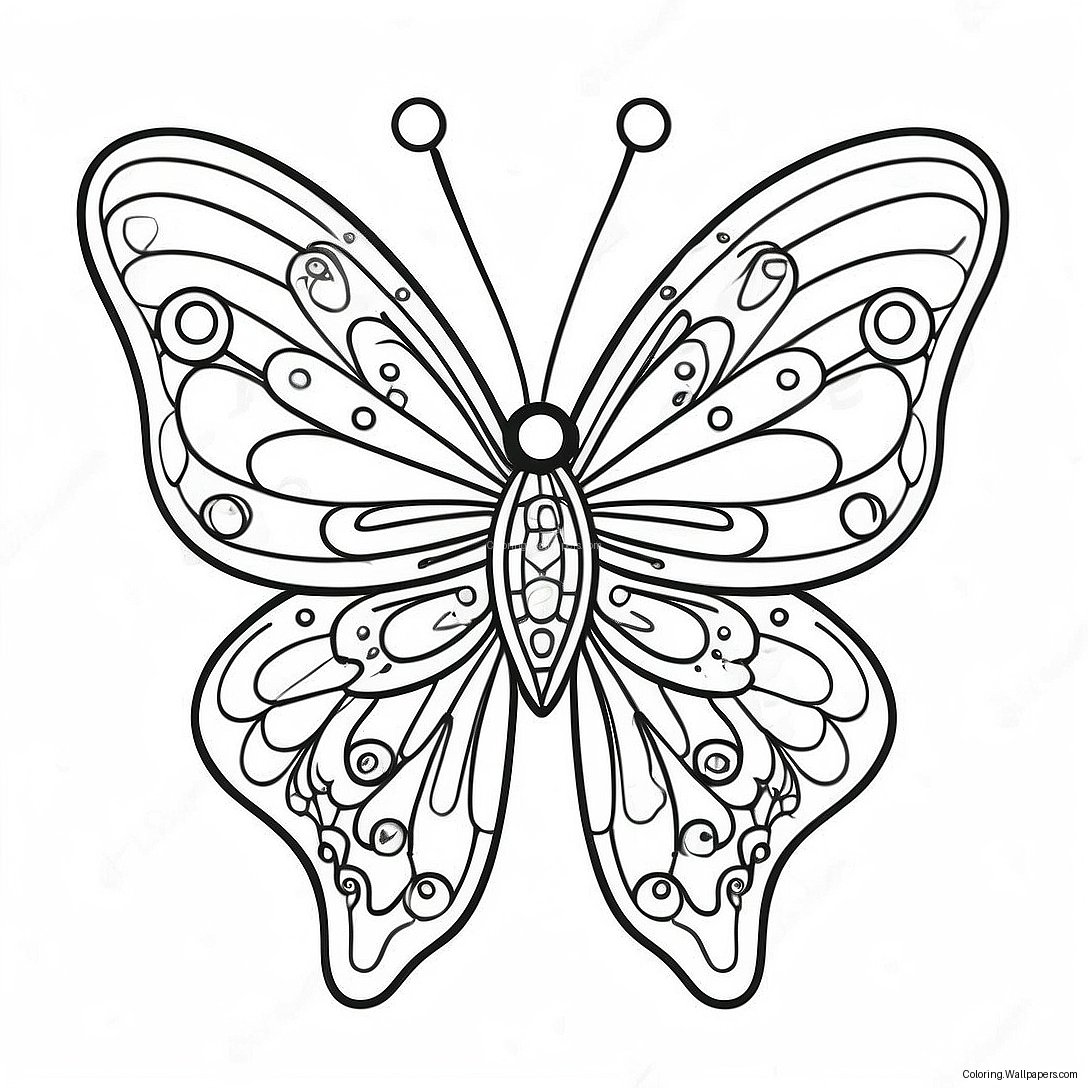 Colorful Butterfly Transformation Coloring Page 11618