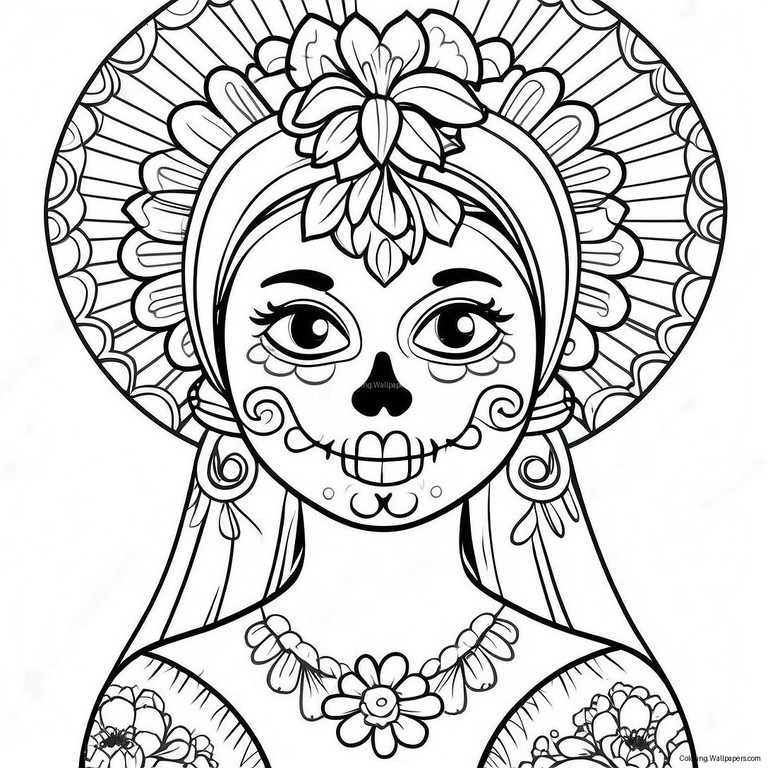 Catrina Colorata Per Il Giorno Dei Morti Pagine Da Colorare 315