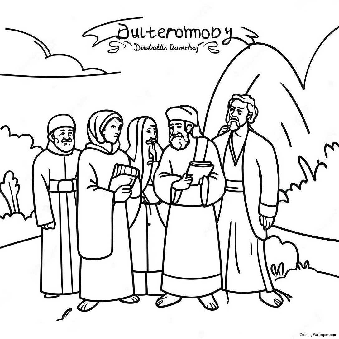 Colorful Deuteronomy Scenes Coloring Page 53412