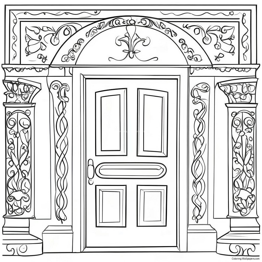 Colorful Doors Game Coloring Page 26748