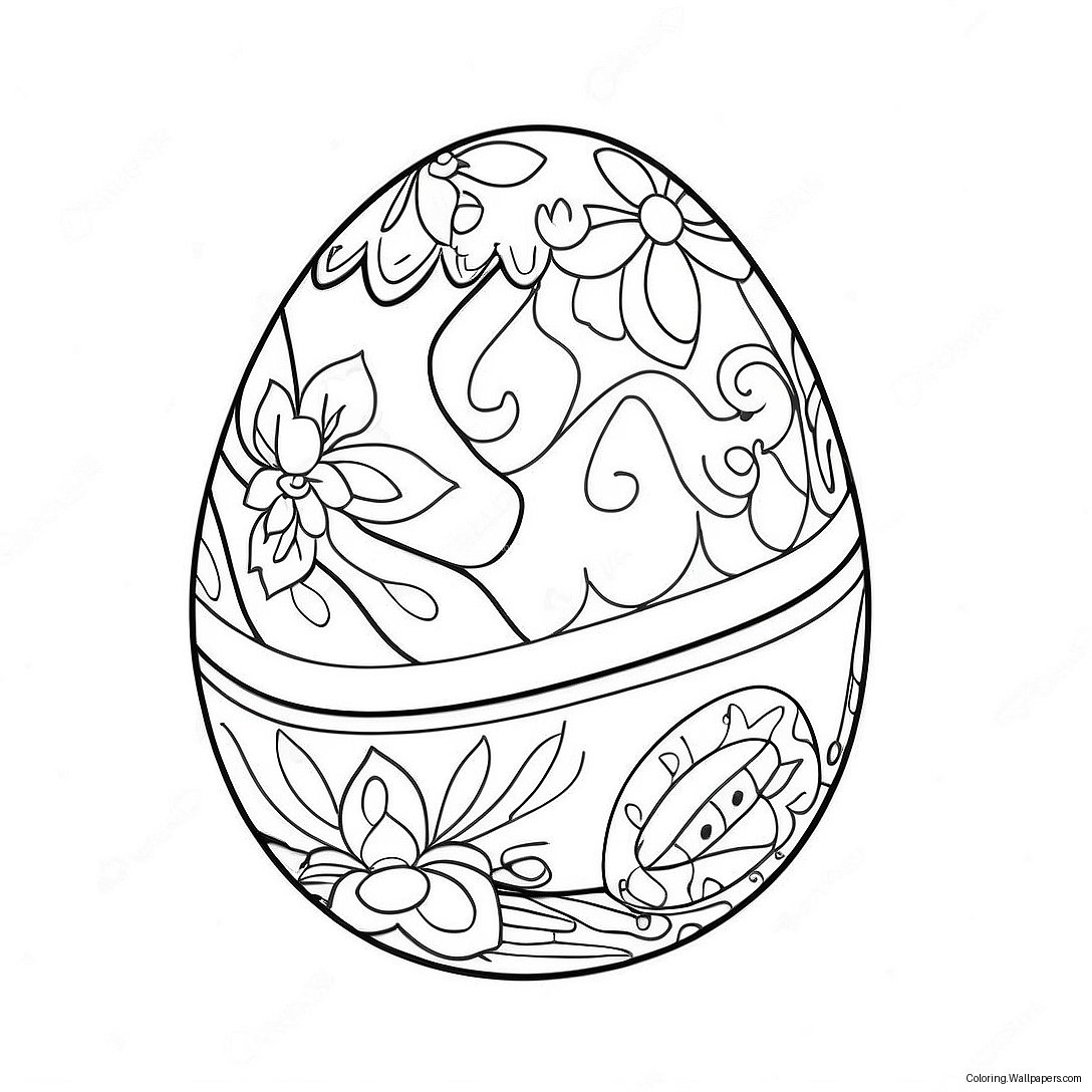 Colorful Easter Egg Addition Coloring Page 57474