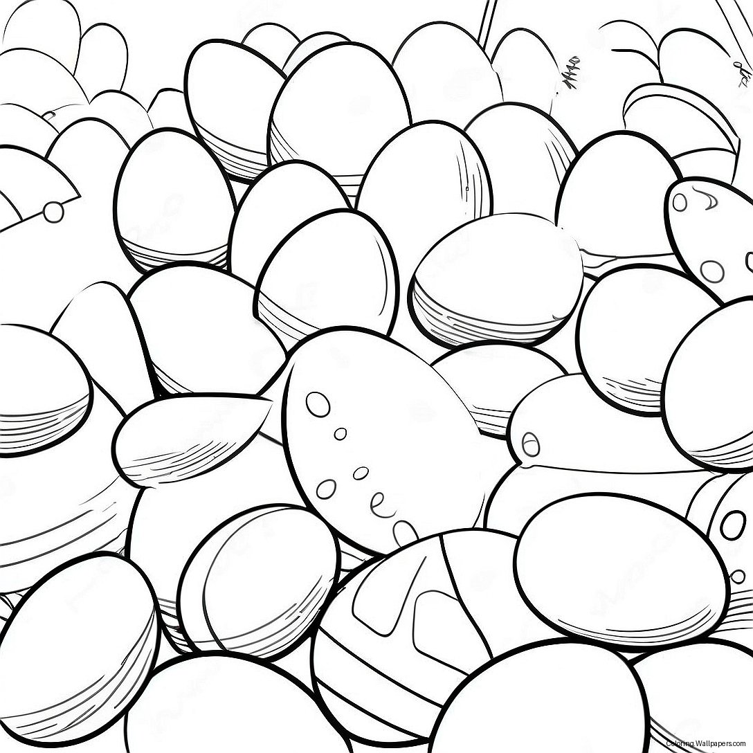 Colorful Easter Eggs Coloring Page 55993