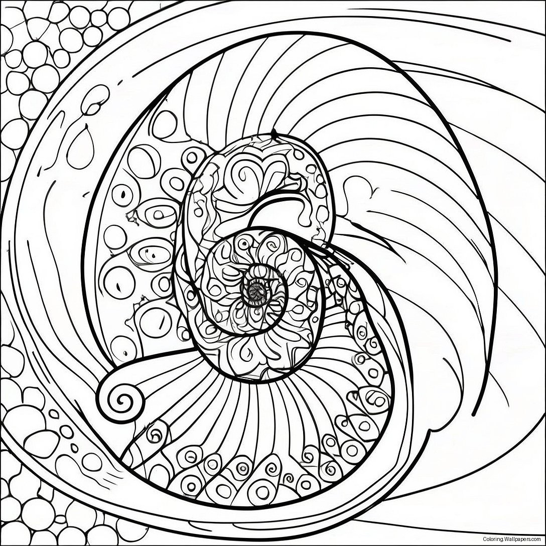 Farverig Fibonacci Sekvens Farvelægningsside 54373