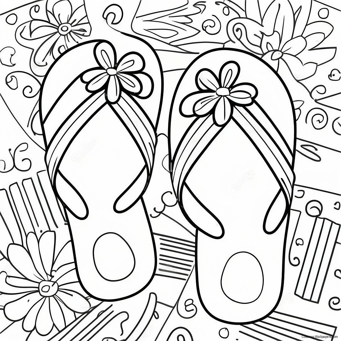 Färgglad Flip Flop Målarbild 13197