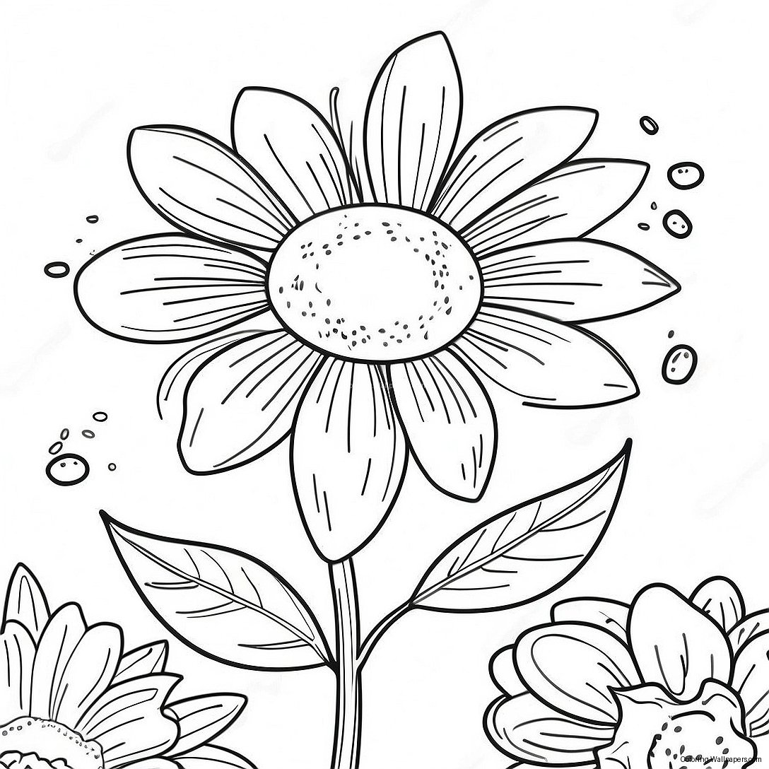 Colorful Flower Seed Coloring Page 55349