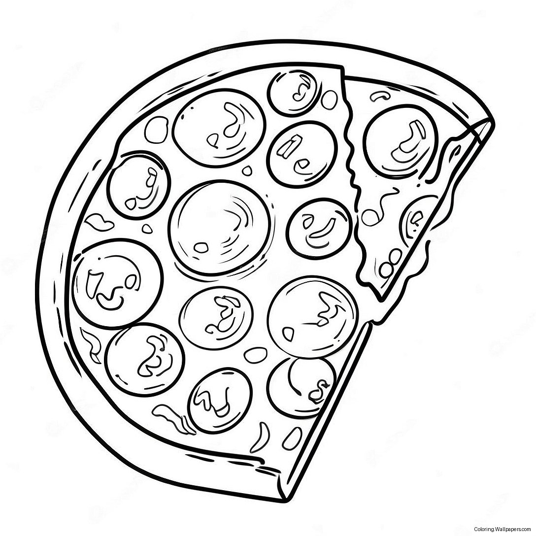 Colorful Fraction Pizza Slice Coloring Page 46182