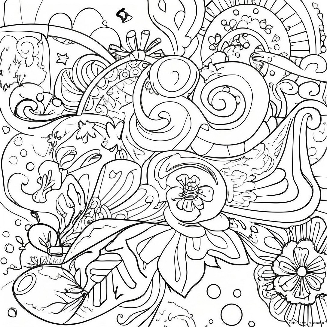 Colorful Galaxy Scene Coloring Page 5780