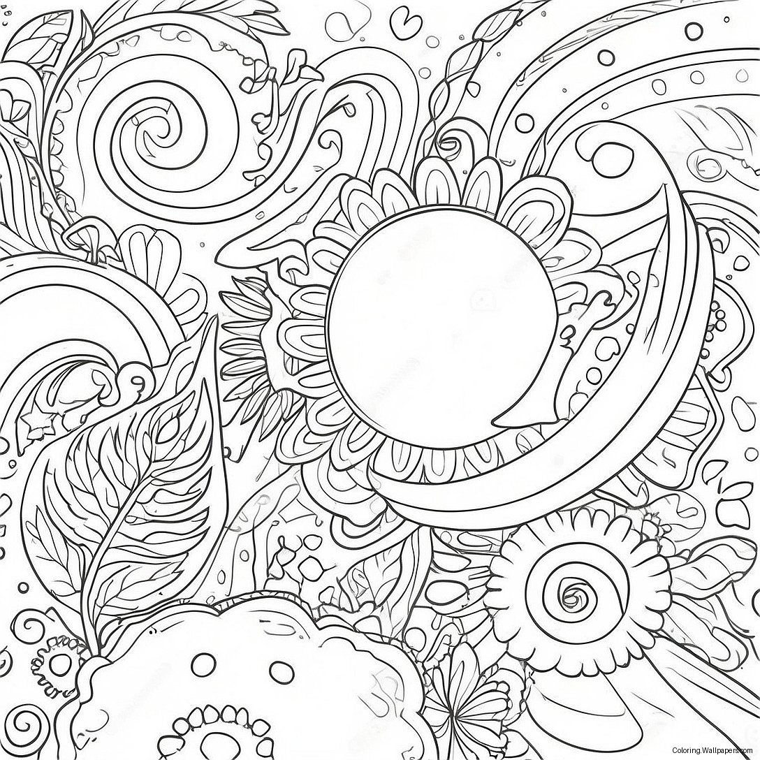 Colorful Galaxy Scene Coloring Page 771