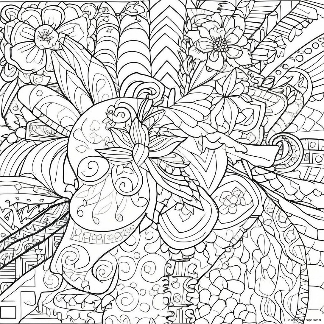 Colorful Geometric Patterns Coloring Page 47661