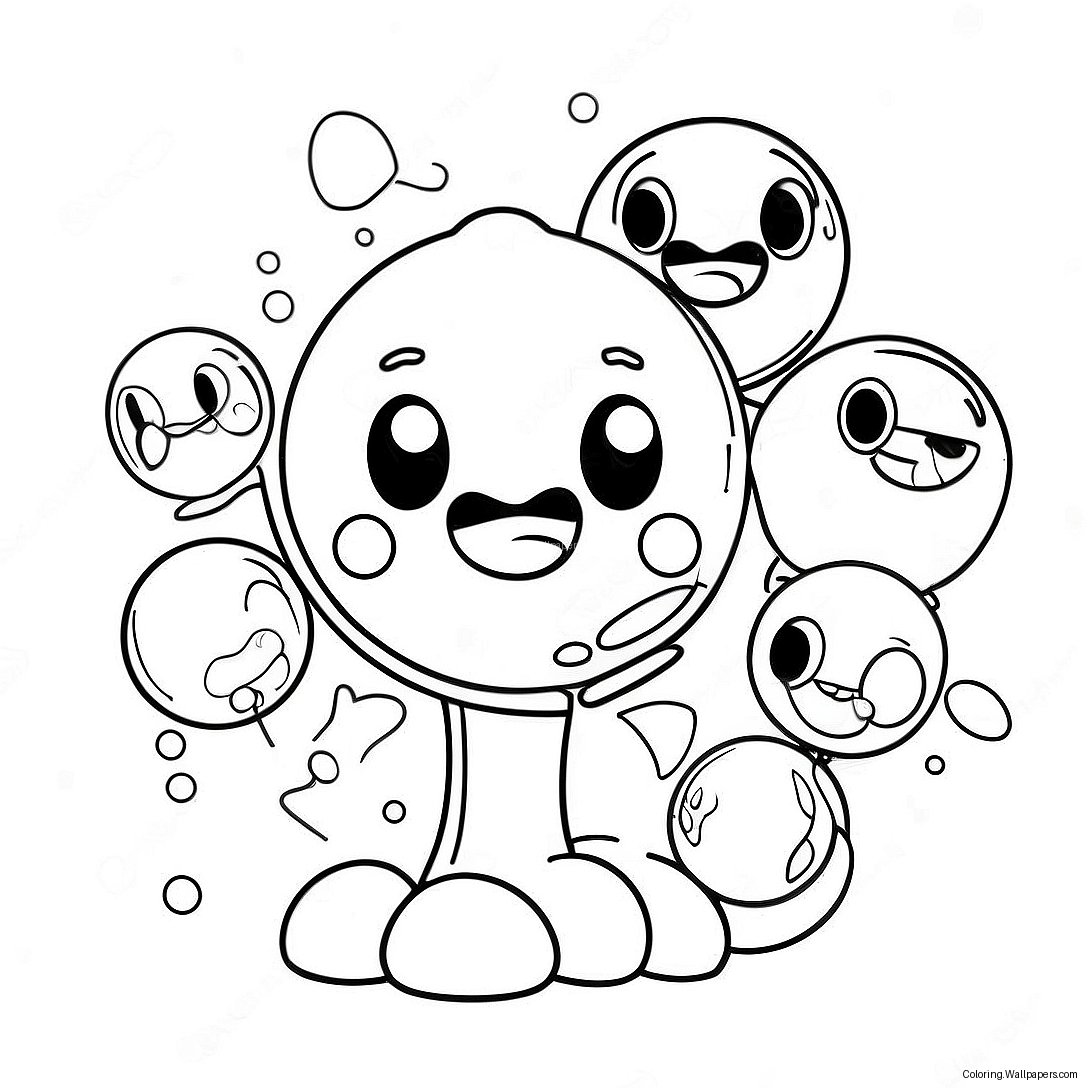 Colorful Gumball Characters Coloring Page 1636