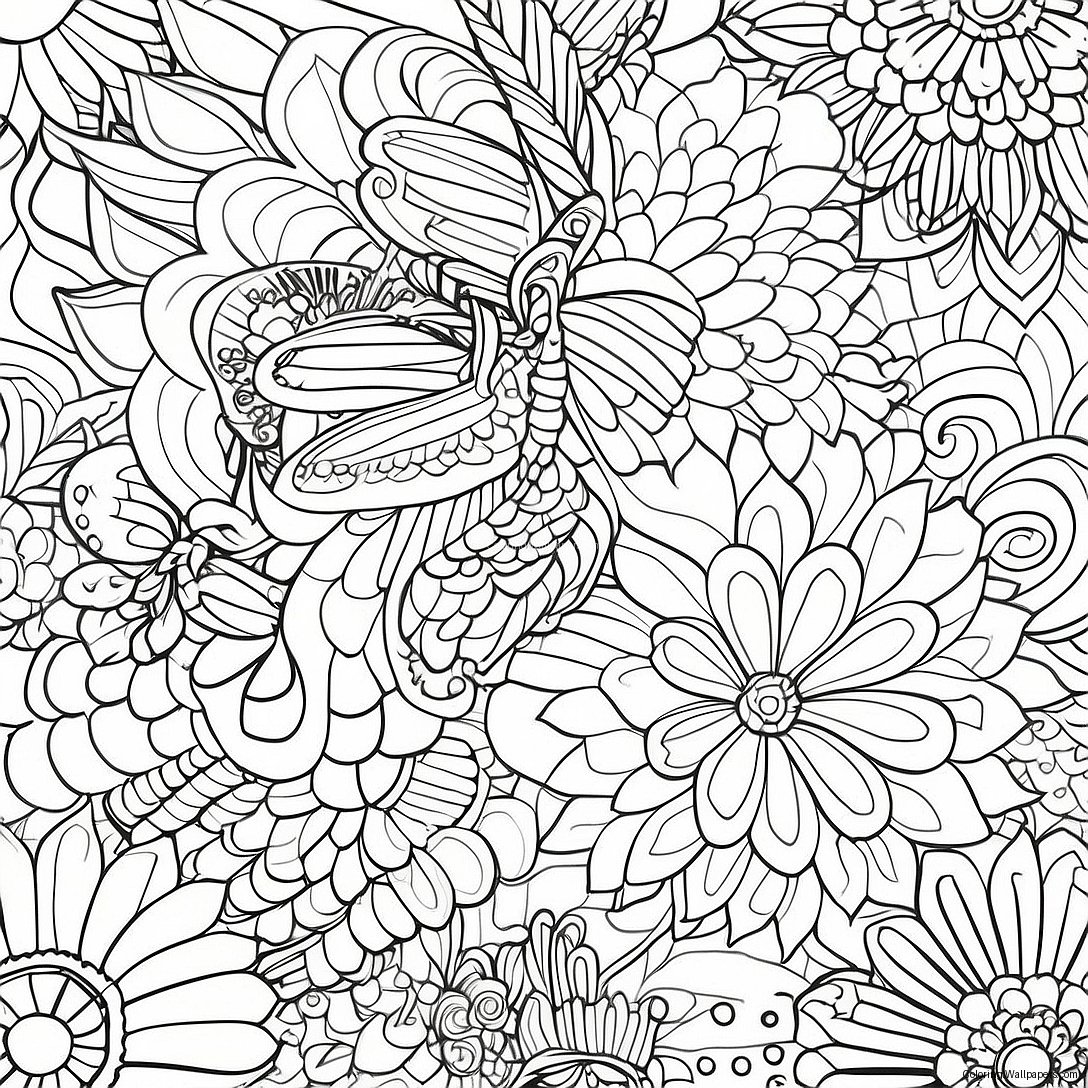 Colorful Hivewing Patterns Coloring Page 33977