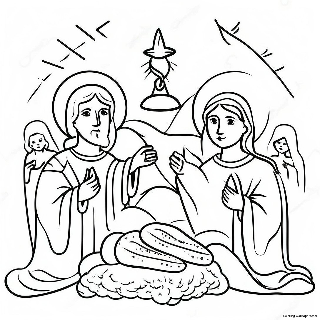 Colorful Holy Trinity Illustration Coloring Page 54072