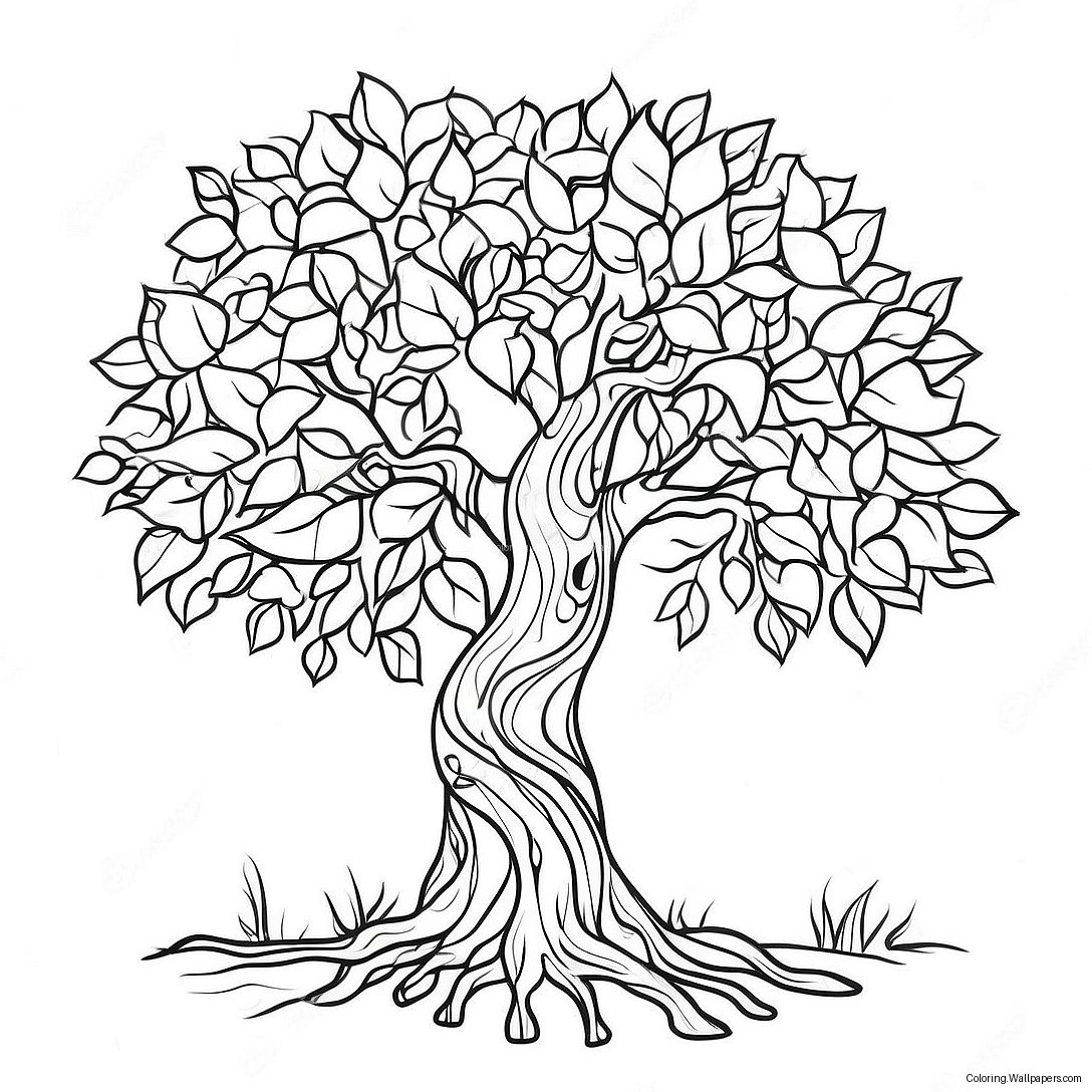 Colorful Honesty Tree Coloring Page 41322