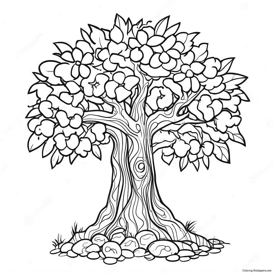 Colorful Honesty Tree Coloring Page 41324