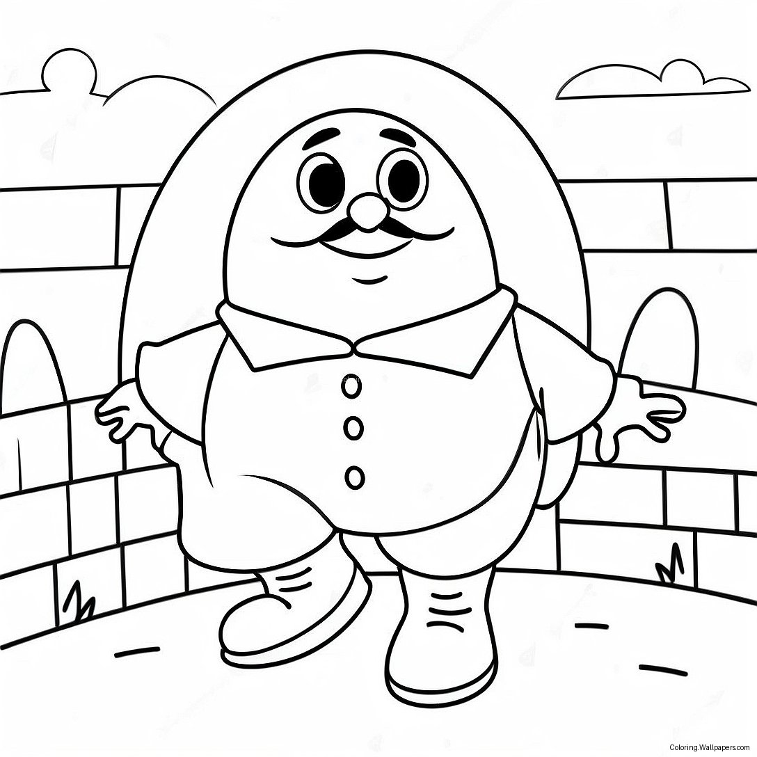 Colorful Humpty Dumpty Coloring Page 42957