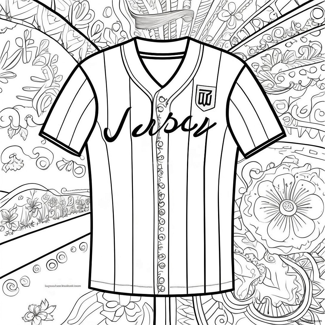 Färgglad Jersey Design Färgläggningssida 18384