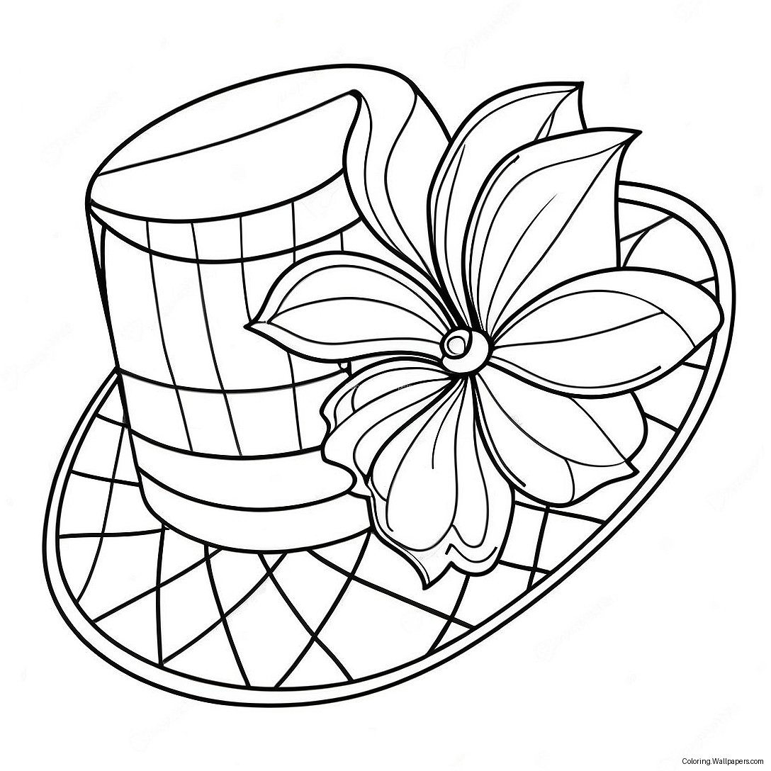 Colorful Kentucky Derby Hat Coloring Page 8260