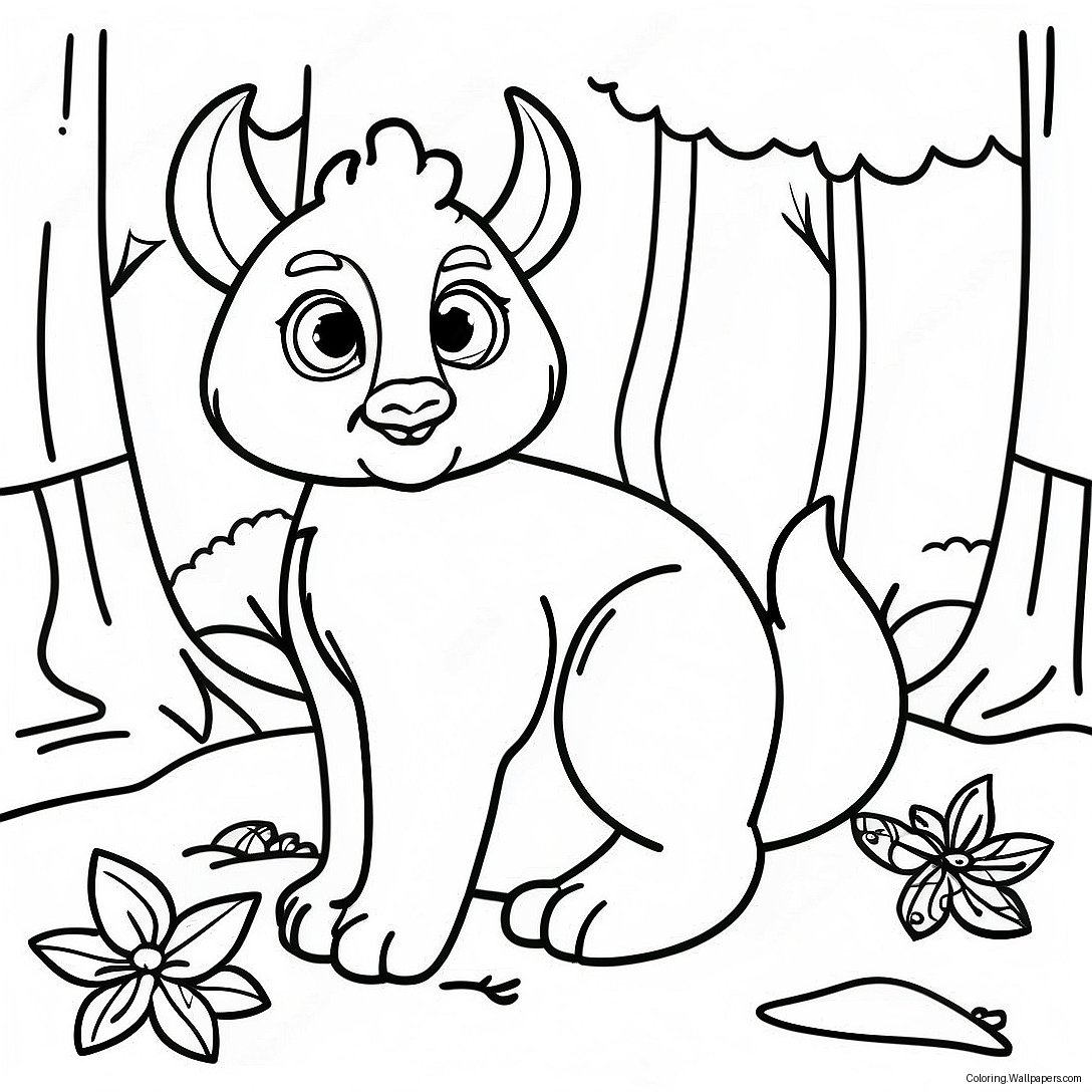 Colorful Klombo In The Forest Coloring Page 35642