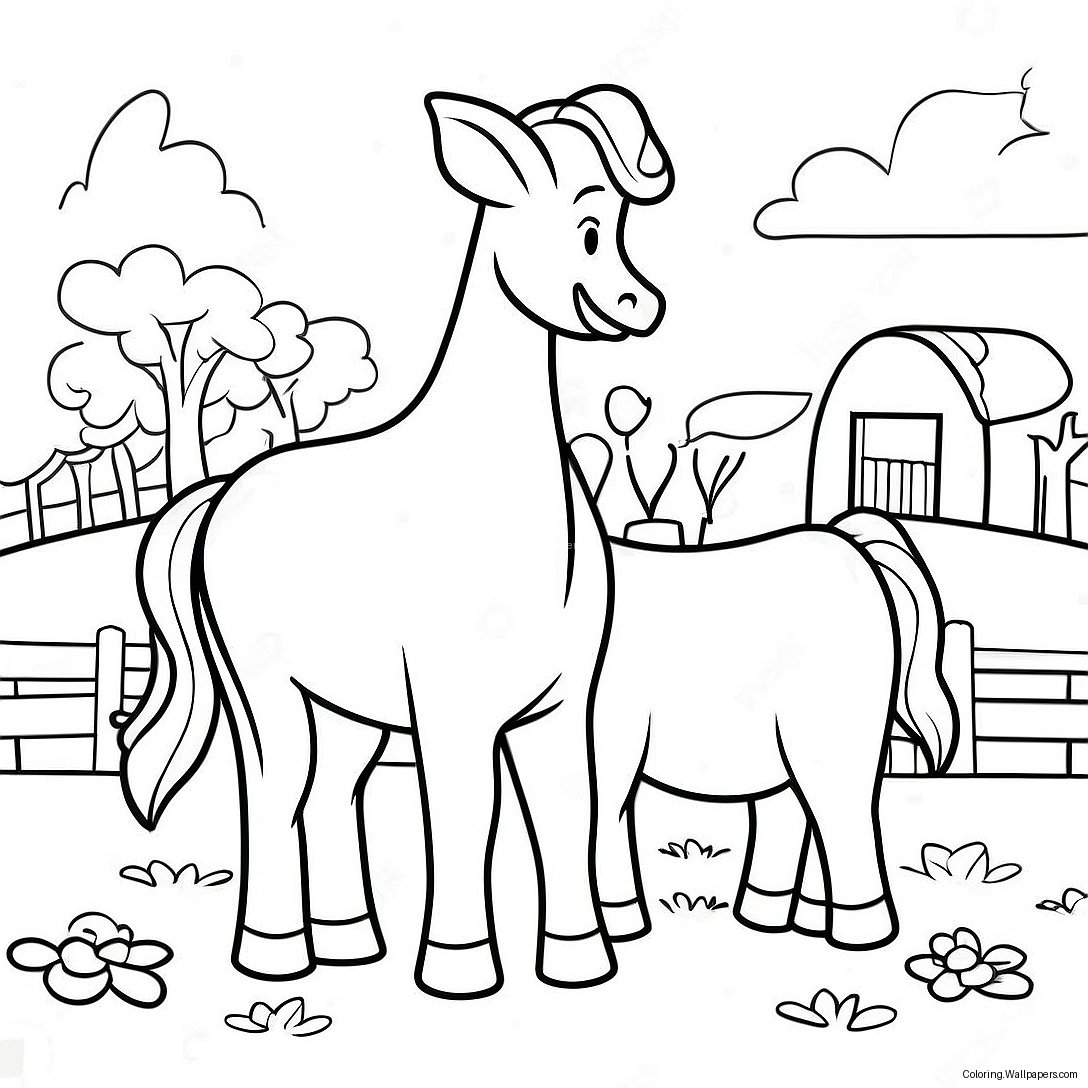 Colorful La Granja De Zenon Farm Animals Coloring Page 50029